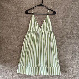 Abercrombie and fitch striped poplin mini dress